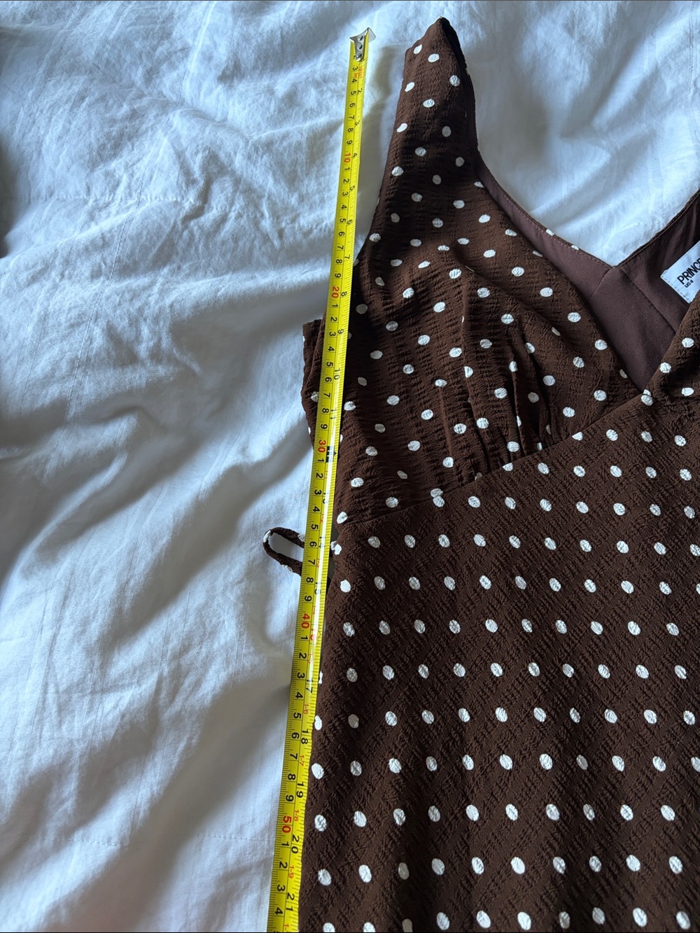 Princess Polly Brown Polka Dot Backless Maxi Dress - Picture 7 of 8